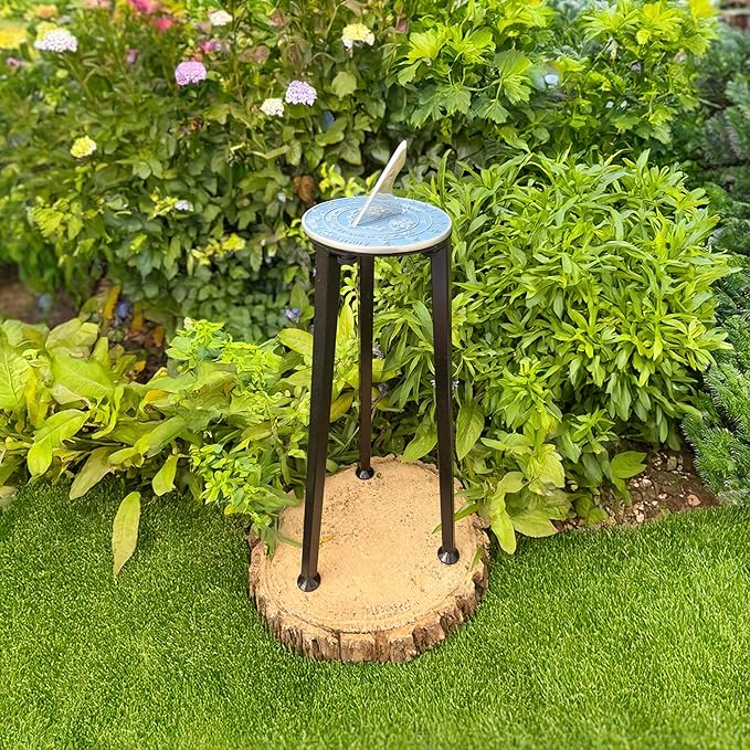 Anniversary Sundial Gift for 15th Crystal Wedding Anniversary in 2025 - Recycled Metal Home Decor Or Garden Present Idea - Handmade in UK for Him, Her Parents Or Couples 15 Year Celebration
