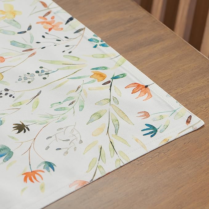 Maison d' Hermine Placemats Set of 2 100% Cotton Washable Cloth Place Mats, Reusable Table Mats for Kitchen Dining Decoration, Party, Wedding, Restaurant Spring/Summer (Colmar, 13" x 19")