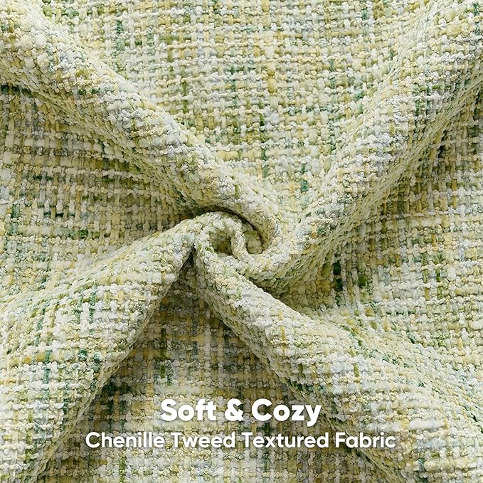 FUTEI Green Decorative Throw Pillow Covers 12x20 Inch Set of 2,Soft Chenille Tweed Textured Lumbar Pillow Case,Modern Home Decor for Couch Bed Living Room