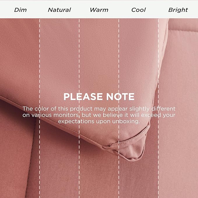 Bedsure Comforter Duvet Insert - Quilted Comforters King Size, All Season Duvet, GentleSoft Down Alternative Bedding, with 8 Tabs, Gifts for Women/Men, Dusty Pink, King 90 x 102 Inches