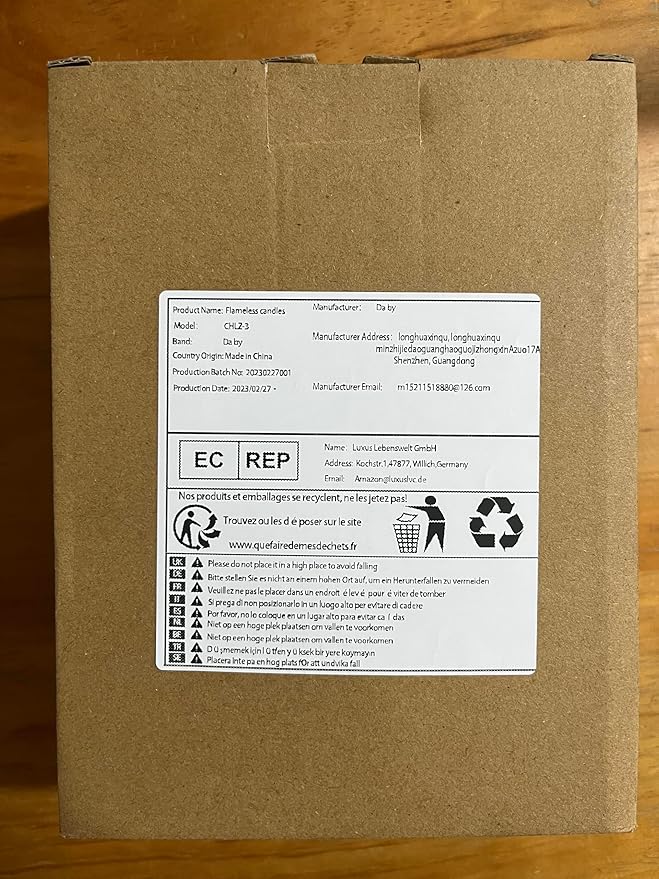 Da by Flickering Flameless Candles with Remote,Acrylic LED Candles with Embedded Star String,Battery Operated Candle, for Home and Holiday Decoration Set of 3（Ivory）