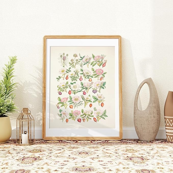 18x24 Picture Frame for Wall, 18 by 24 Wood Frame, Made of Solid Oak Wood & Tempered Glass, 18 x 24 Frame Matted to 16x20, Rustic 18 by 24 Poster Frame,18x24 Art Frames, Natural Oak Color, 1 Pack