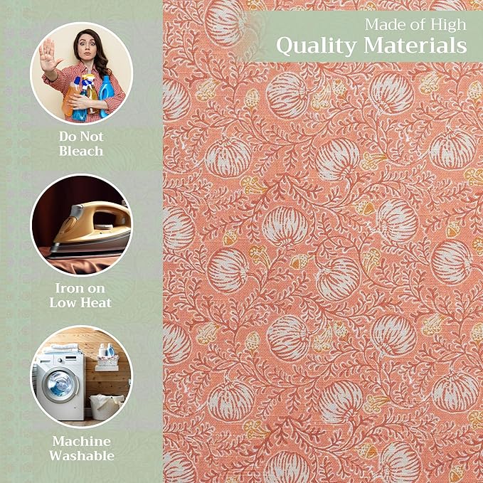 Maison d' Hermine Cloth Napkins Set of 4 100% Cotton Everyday Reusable Square Napkins Cloth Washable, Dinner, Party, Wedding, Restaurant (Harvest Festival, 20" x 20")