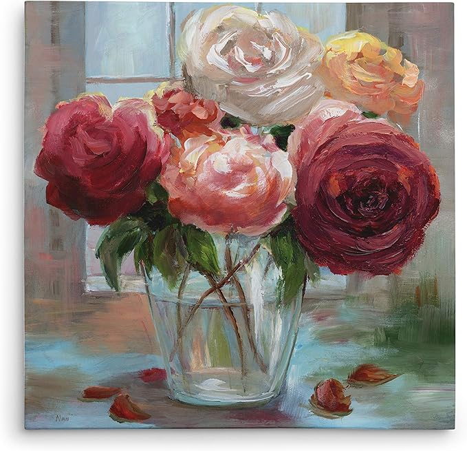 Wexford Home Rose Society Gallery Wrapped Canvas Wall Art, 10x10