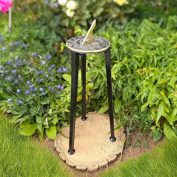 Anniversary Sundial Gift for 50th Golden Wedding Anniversary in 2025 - Recycled Metal Home Decor Or Garden Present Idea - Handmade in UK for Him, Her Parents Or Couples 50 Year Celebration
