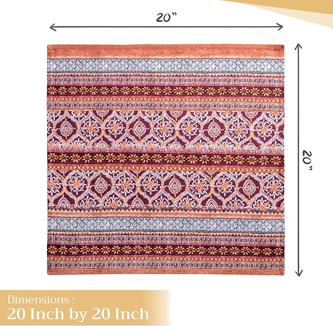 Maison d' Hermine Cloth Napkins Set of 4 100% Cotton Everyday Reusable Square Napkins Cloth Washable, Dinner, Party, Wedding, Restaurant (Fair Isle, 20" x 20")