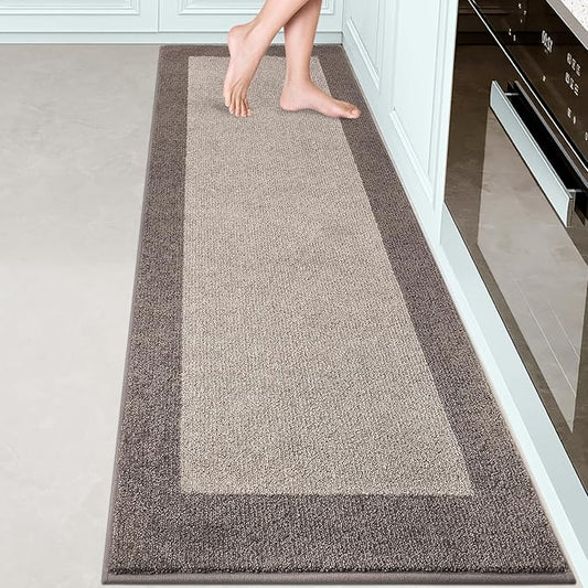 Machine Washable Kitchen Rug 24" x 84", Non Slip Kitchen Mat for Floor, Absorbent Entrance Runner Rug for Bedroom, Hallway, Bathroom, Door (Roll Packing)