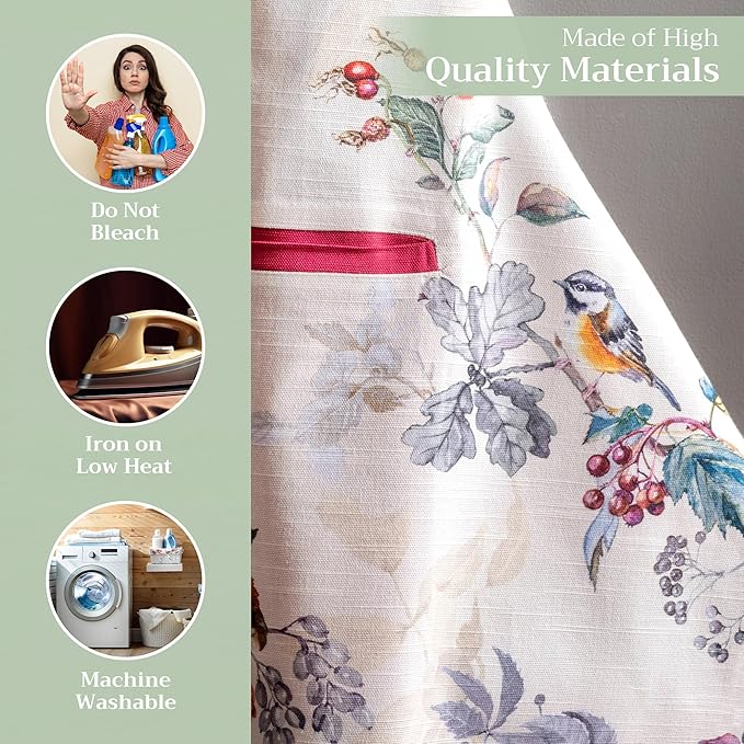 Maison d' Hermine 100% Cotton Apron for women with Pocket Kitchen Chef Apron for Men Cooking Gardening Server Waitress