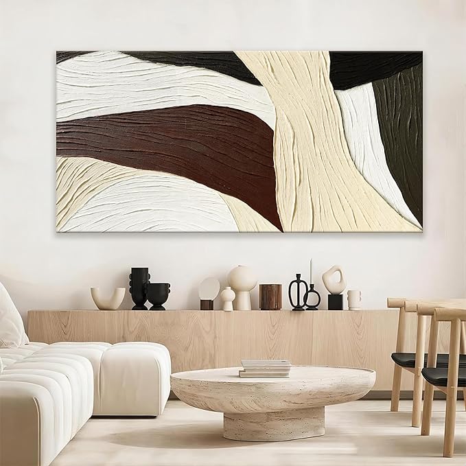 Tsomzxng Multicolor Wall Art Large Abstract Wall Art Geometric Line Block Canvas Art Wall Decor Painting Artwork Canvas Simple Picture Decorations For Living Room Bedroom Office Home Artwork 29"X 58"