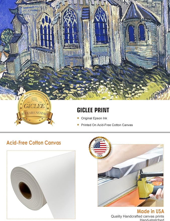 DECORARTS - Triptych (Van Gogh Famous Art Series), Vincent Classic Art Reproduction. Giclee Canvas Prints Wall Art for Home Decor 20x16, 3pcs/set