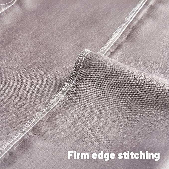 FUTEI Grey Chenille Decorative Throw Pillow Covers 26x26 Inch Set of 2,Soft Embossed Striped Textured Euro Pillow Shams,Modern Home Decor for Couch Bed Living Room