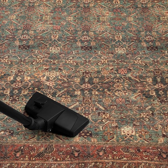 Keen Home Design 4x6 Rug - Machine Washable Area Rug with Non-Slip Backing, Ideal for Living Room, Dining Room, Bedroom - Vintage, Easy Clean, Durable, Low Pile Rug - (4' x 6')