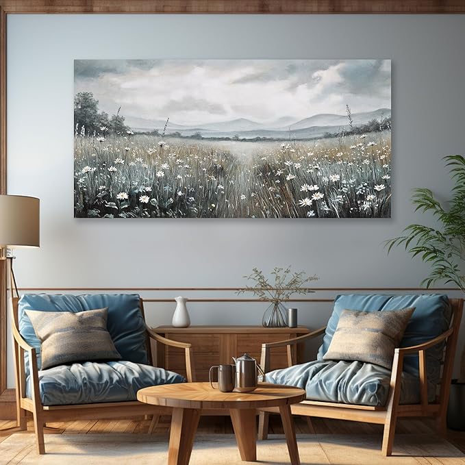 Glvzygy Canvas Wall Art Vintage Wall Decor Classical Painting Canvas Prints Vintage Floral Wall Art for Home Room Bathroom Decor Living and Office Home Decor 20"x40"