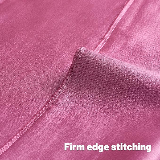 FUTEI Hot Pink Chenille Decorative Throw Pillow Covers 18x18 Inch Set of 2,Soft Embossed Striped Textured Cushion Case,Modern Home Decor for Couch Bed Living Room