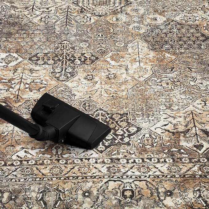 Keen Home Design 2x3 Rug - Machine Washable Entry Rug with Non-Slip Backing, Ideal for Enteryway, Kitchen, Bathroom, Laundry Room - Vintage, Easy Clean, Durable, Low Pile Rug - (2' x 3')