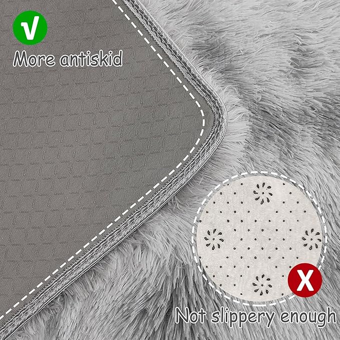 Small Area Rug for Bedroom 2x3ft Mini Tie Dye Grey Fluffy Rug Mat Bedside Throw Rug for Kids Room Boys Teens Nursery Baby Dorm Living Room Home Decor Rug