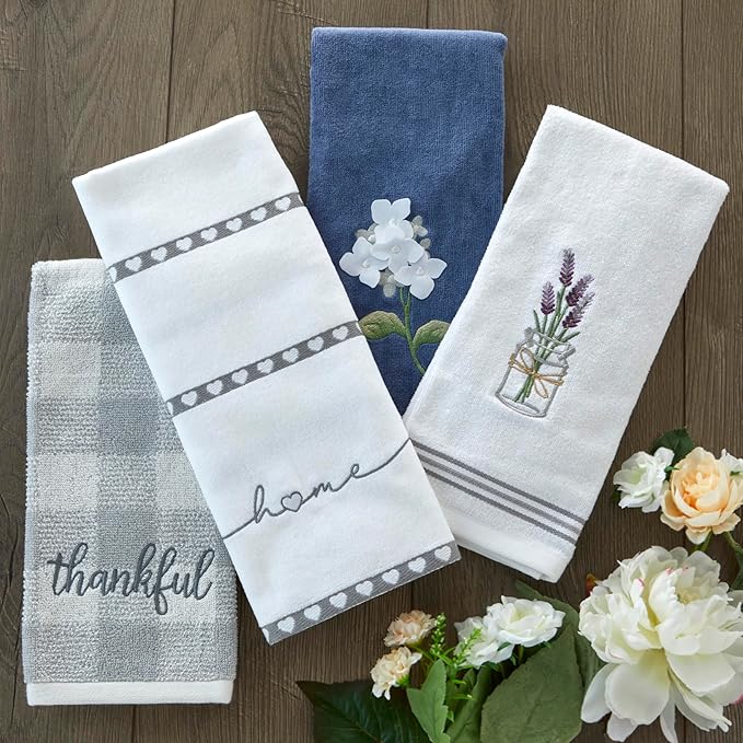 SKL Home by Saturday Knight Ltd. Lavender Hand Towel (2-Pack), White , 16x25