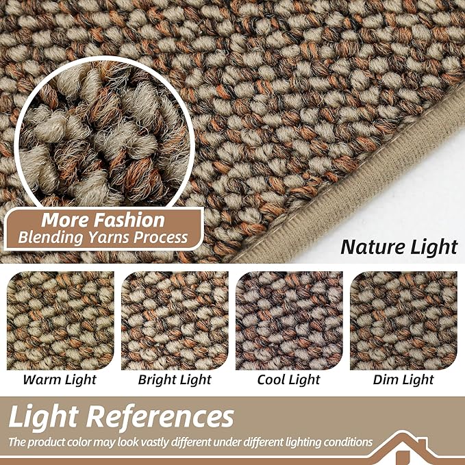 BEQHAUSE Kitchen Rugs 24"x36", Non-Slip Kitchen Mats for Floor, Super Absorbent and Stain Resistant Kitchen Rugs, Machine Washable Rugs for Kitchen, Hallway, Laundry & Sink, Taupe