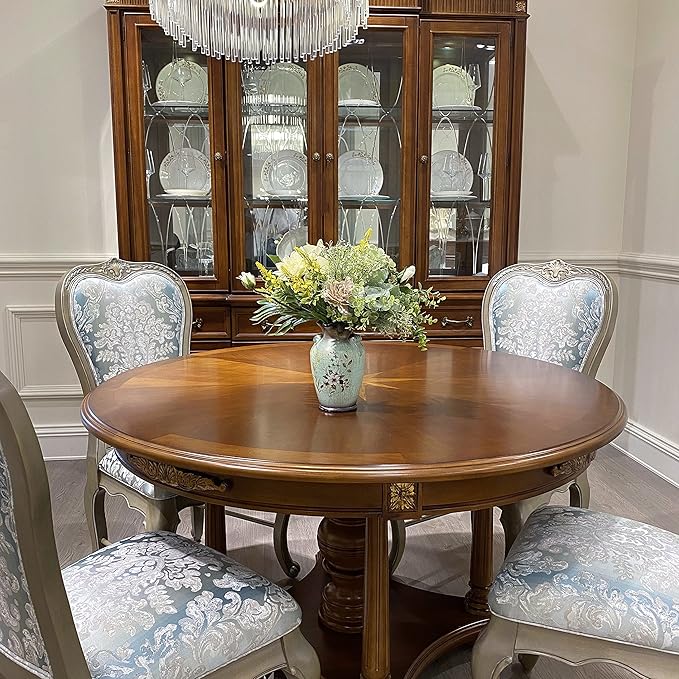 Faux Flowers in Ceramic Vase, Artificial Flower Arrangement Decoration for Home Kitchen Living Dining Room Coffee Table Centerpieces Deco