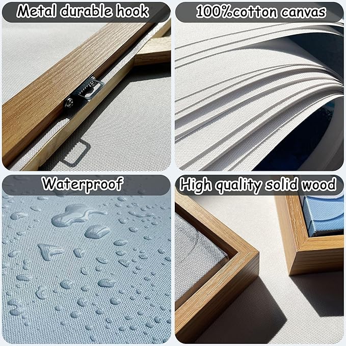 Framed Wall decor for Living Room Brown Abstract Canvas Wall Art - Kitchen & office Wall Art Prints Modern artwork, Wood Frames Decor, Bedroom Decorations 24×48