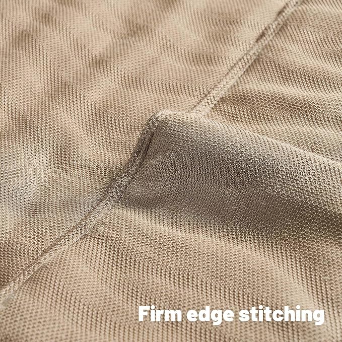 FUTEI Khaki Decorative Throw Pillow Covers 12x20 Inch Set of 2,Soft Faux Fur Geometric Shapes Texture Pillowcase,Boho Home Decor for Couch Bed Living Room