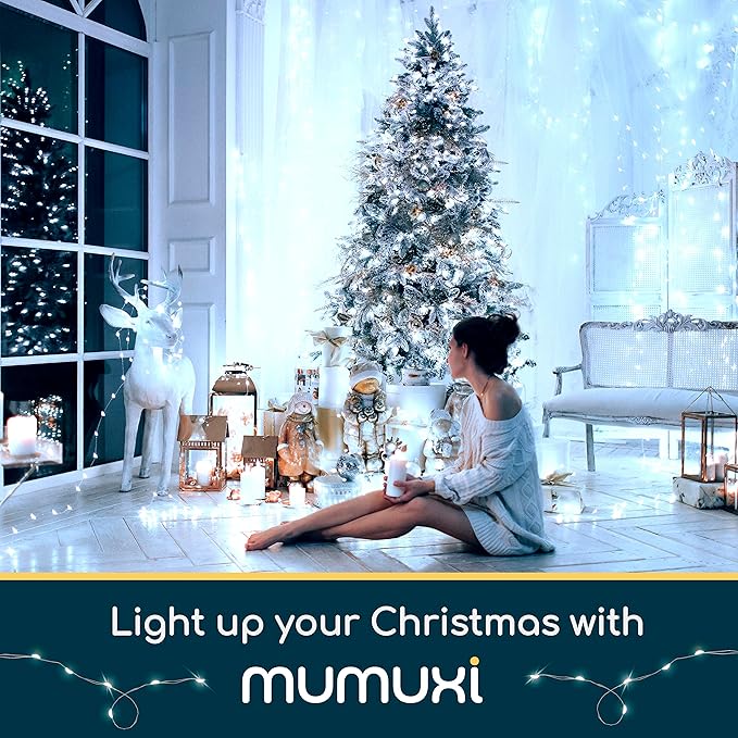 MUMUXI 24 Pack 7.2ft LED Fairy Lights Battery Operated, 20 Mini Battery Powered String Lights for Centerpiece Table Decorations, Wedding Party Bedroom Mason Jar Christmas, Cool White