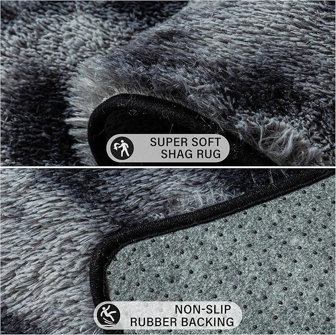 Shag Rug 9x12 for Living Room, Super Soft Modern Plush Rug Non-Slip Large Area Rug Indoor Fuzzy Carpet Fluffy Rugs for Bedroom Home Aesthetic Decor