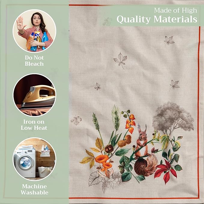 Maison d' Hermine Cloth Napkins Set of 4 100% Cotton Everyday Reusable Square Napkins Cloth Washable, Dinner, Party, Wedding, Restaurant (Recolte, 20" x 20")