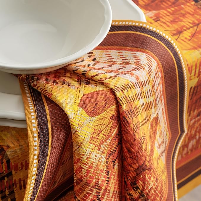 Maison d' Hermine Cloth Napkins Set of 4 100% Cotton Everyday Reusable Square Napkins Cloth Washable, Dinner, Party, Wedding, Restaurant (Thanksgiving Tartan, 20" x 20")