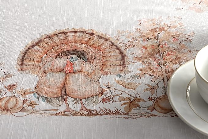 Maison d' Hermine Cloth Napkins Set of 4 100% Cotton Everyday Reusable Square Napkins Cloth Washable, Dinner, Party, Wedding, Restaurant (Giving Thanks, 20" x 20")