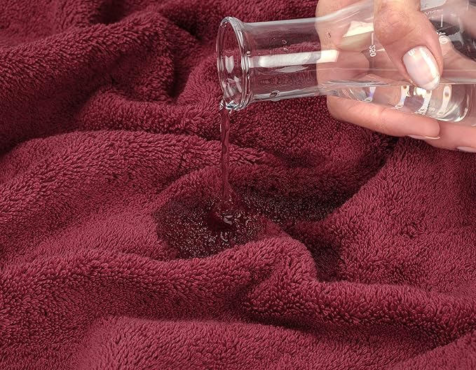 American Soft Linen Oversized Bath Sheet 40x80 Extra Large for Bathroom, 600 GSM 100% Cotton Turkish Jumbo Bathsheet Towels for Adults Bordeaux Red Bath Sheet