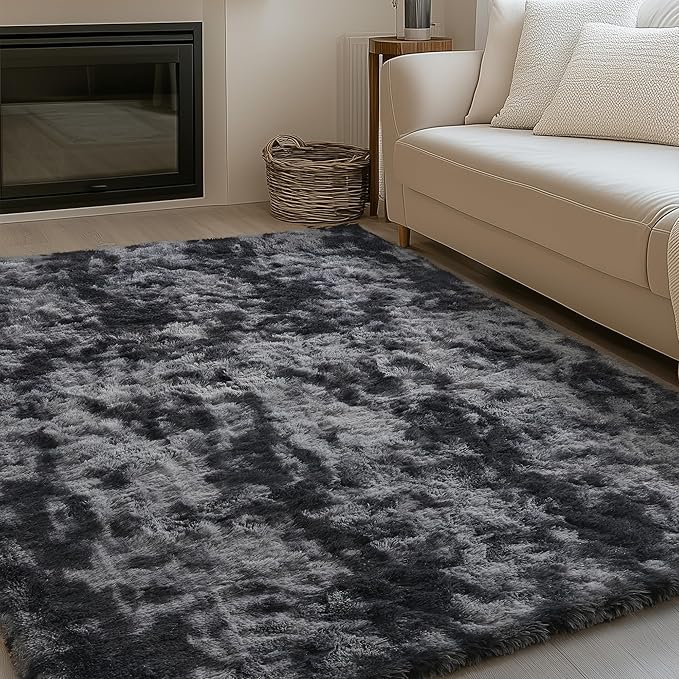 Shag Rug 9x12 for Living Room, Super Soft Modern Plush Rug Non-Slip Large Area Rug Indoor Fuzzy Carpet Fluffy Rugs for Bedroom Home Aesthetic Decor
