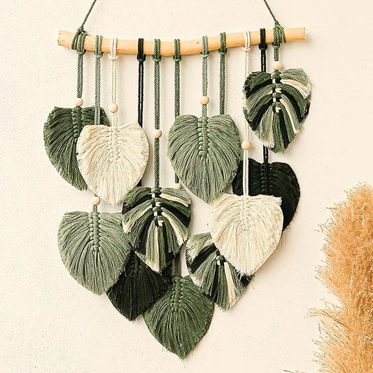 Boho Wall Decor - Large Macrame Wall Hanging - Boho Bedroom Decor - Tapestry for Bedroom - Rustic Style - 17x23 inches