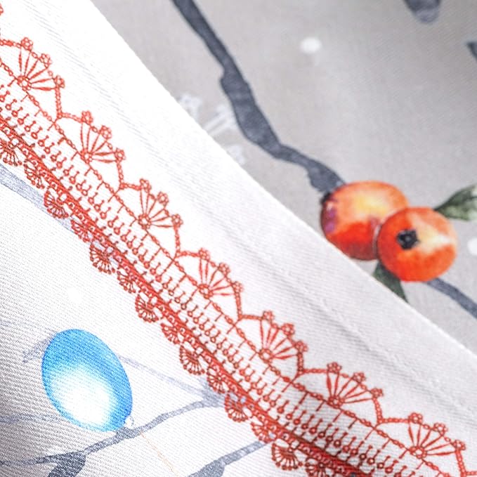 Maison d' Hermine Cloth Napkins Set of 4 100% Cotton Everyday Reusable Square Napkins Cloth Washable, Dinner, Party, Wedding, Restaurant (Fairy Christmas, 20" x 20")