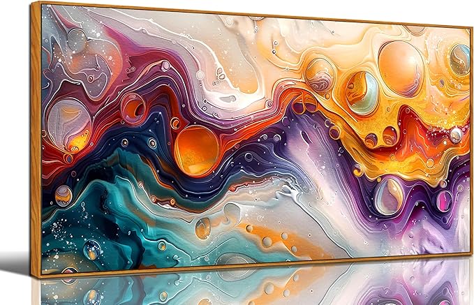 ZHAOSHOP Abstract Colorful Canvas Wall Art for Living Room - Modern Picture Wall Art for Office - Frames Wall Art for Bedroom Size 20" x 40"