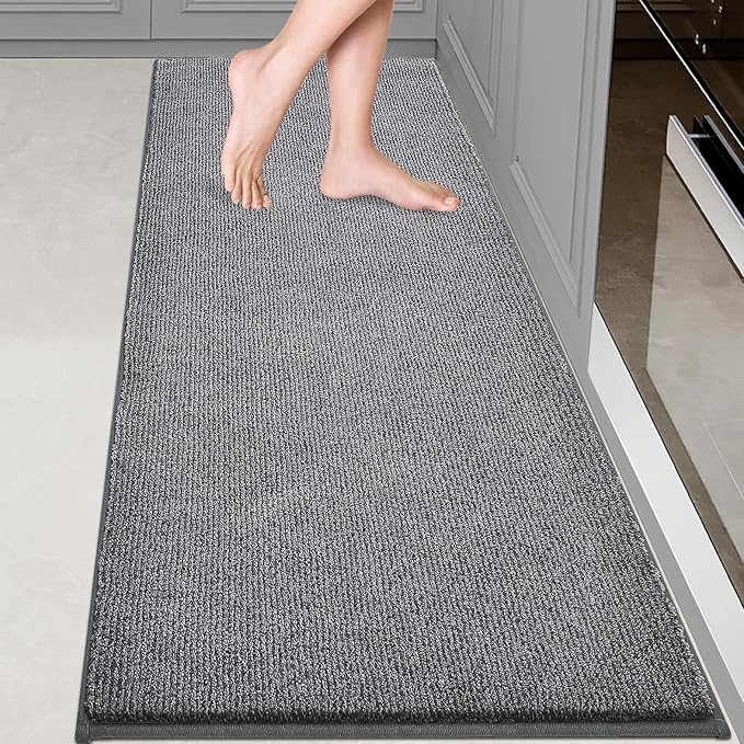 Washable Kitchen Rug 24" x 70" Rectangular, Non Slip Absorbent Indoor Entryway Runner Rug for Floor, Laundry, Bathroom, Bedroom (Roll Packing)