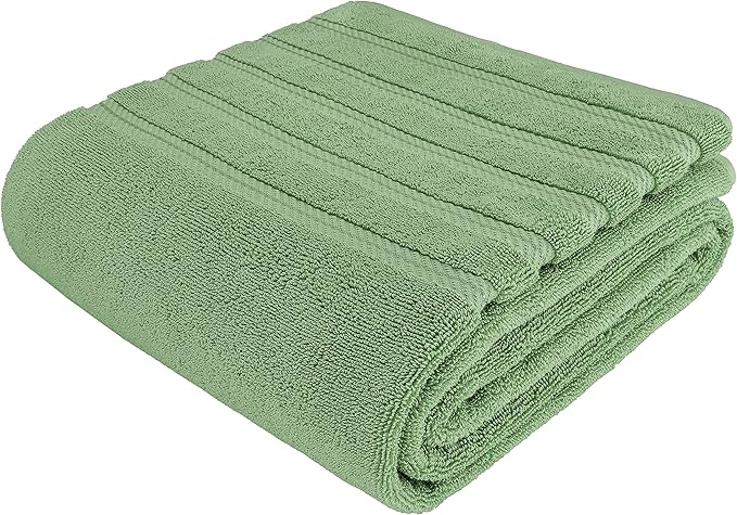 American Soft Linen 35x70 Jumbo Large Bath Towels, 600 GSM 100% Cotton Turkish Bath Sheet, Oversized Luxury Bath Towels for Bathroom Beach and Pool, Sage Green