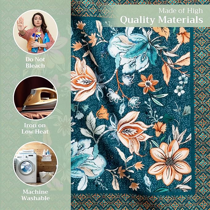 Maison d' Hermine Cloth Napkins Set of 4 100% Cotton Everyday Reusable Square Napkins Cloth Washable, Dinner, Party, Wedding, Restaurant (Luxury Loft-Dark Teal, 20" x 20")