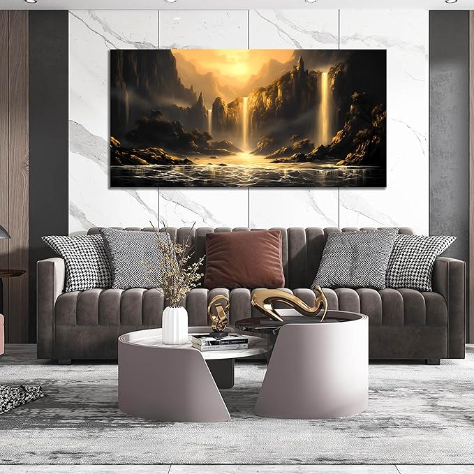 Natural Landscape Wall Pictures for Living Room Mountain Canvas Wall Art for Bedroom Landscape Art Wall Decor Office Size 29" x 58"