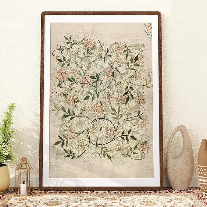 27x40 Picture Frame, 27 x 40 Poster Frame - Solid Oak Wood, 27 by 40 Frame with Tempered Glass, Rustic Wooden 27"x40" Frame with Mat for 24"x36", Minimalist 27x40 Frames for Wall, Walnut Color, 1 Pack