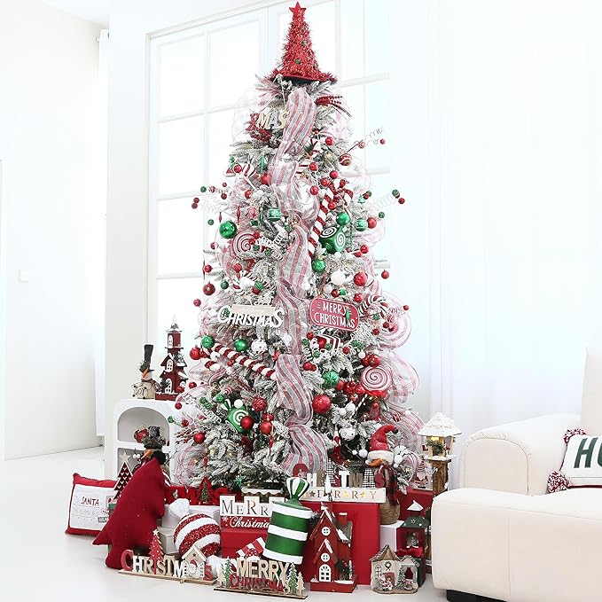 Sea Team 64-Pack Shatterproof Plastic Christmas Ball Ornaments Set, Colorful Christmas Baubles, Hanging Decorations for Xmas Tree, Wreath, Garland, (40mm/1.57 Inches, Elf)