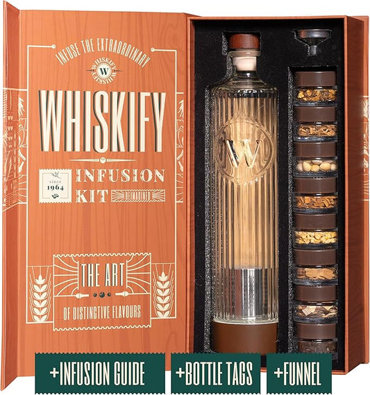 DIY Whiskey Gifts for Men - Infusion Kit & Whiskey Decanter Set with Botanicals - Bourbon Gifts for Men, Birthday Gift for Dad & Husband, Cocktail Maker for Christmas & Valentines Day by Whiskify