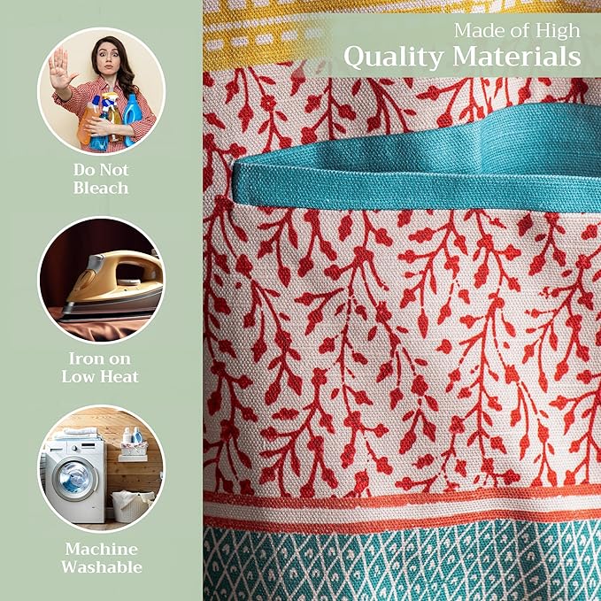 Maison d' Hermine 100% Cotton Apron for women with Pocket Kitchen Chef Apron for Men Cooking Gardening Server Waitress