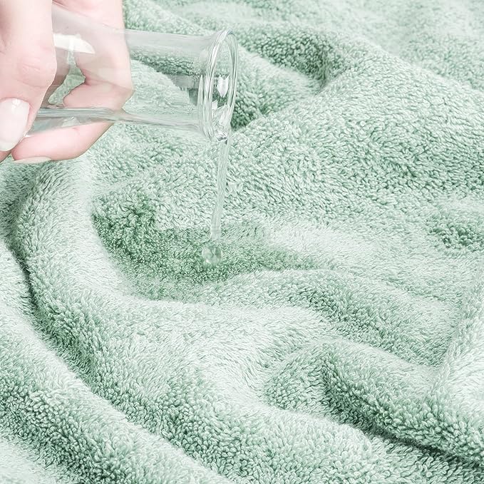 Cotton Paradise 100% Cotton 40x80 Oversized Bath Sheet, Extra Large Turkish Bath Towels for Bathroom, Mint Green Bathsheet