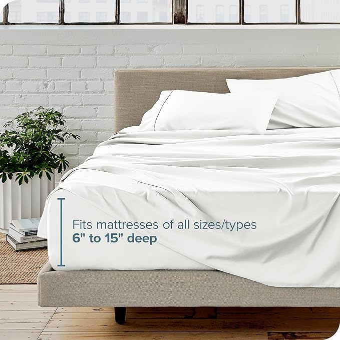 Bare Home Split King Sheet Set - 1800 Ultra-Soft Microfiber Bed Sheets - Double Brushed - Deep Pockets - Easy Fit - 5 Piece Set - Bed Sheets & Pillowcases (Split King, Cream)