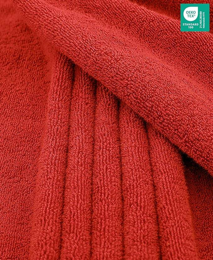American Soft Linen Oversized Bath Sheet 40x80 Extra Large for Bathroom, 600 GSM 100% Cotton Turkish Jumbo Bathsheet Towels for Adults, Red Bath Sheet