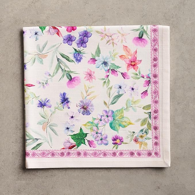 Maison d' Hermine Cloth Napkins Set of 4 100% Cotton Everyday Reusable Square Napkins Cloth Washable, Dinner, Party, Wedding, Restaurant, Spring/Summer (Chardon, 20" x 20")