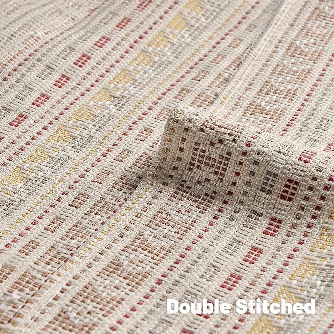 FUTEI Brown Red Decorative Throw Pillow Covers 12x20 Inch Set of 2,Soft Cozy Chenille Jacquard Textured Pillow Case,Boho Home Decor for Couch Bed Living Room