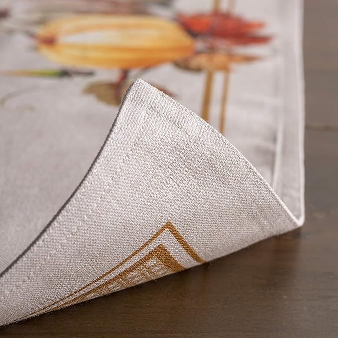 Maison d' Hermine Placemats Set of 4 100% Cotton Washable Cloth Place Mats, Reusable Table Mats for Kitchen Dining Decoration, Party, Wedding, Restaurant (Potiron, 13" x 19")