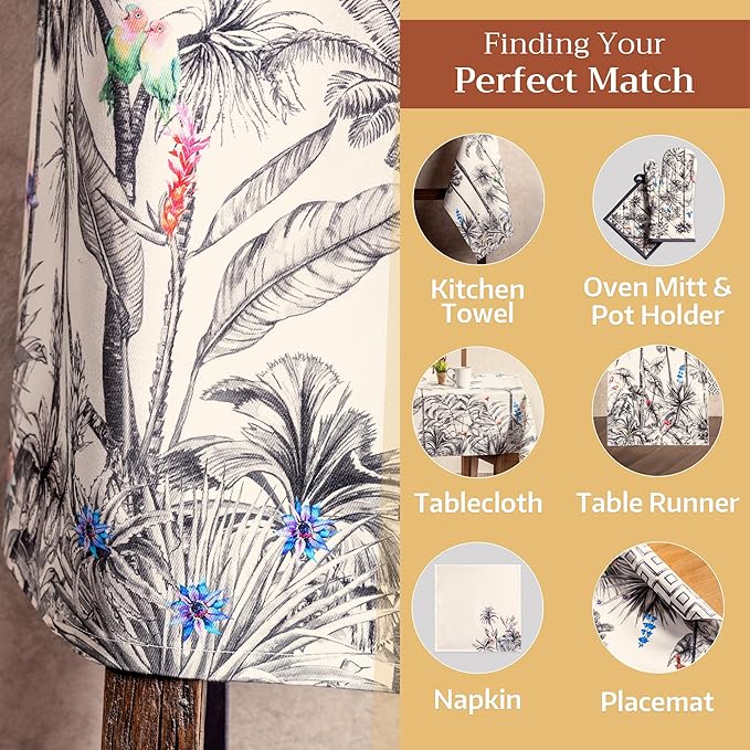 Maison d' Hermine 100% Cotton Apron for women with Pocket Kitchen Chef Apron for Men Cooking Gardening Server Waitress